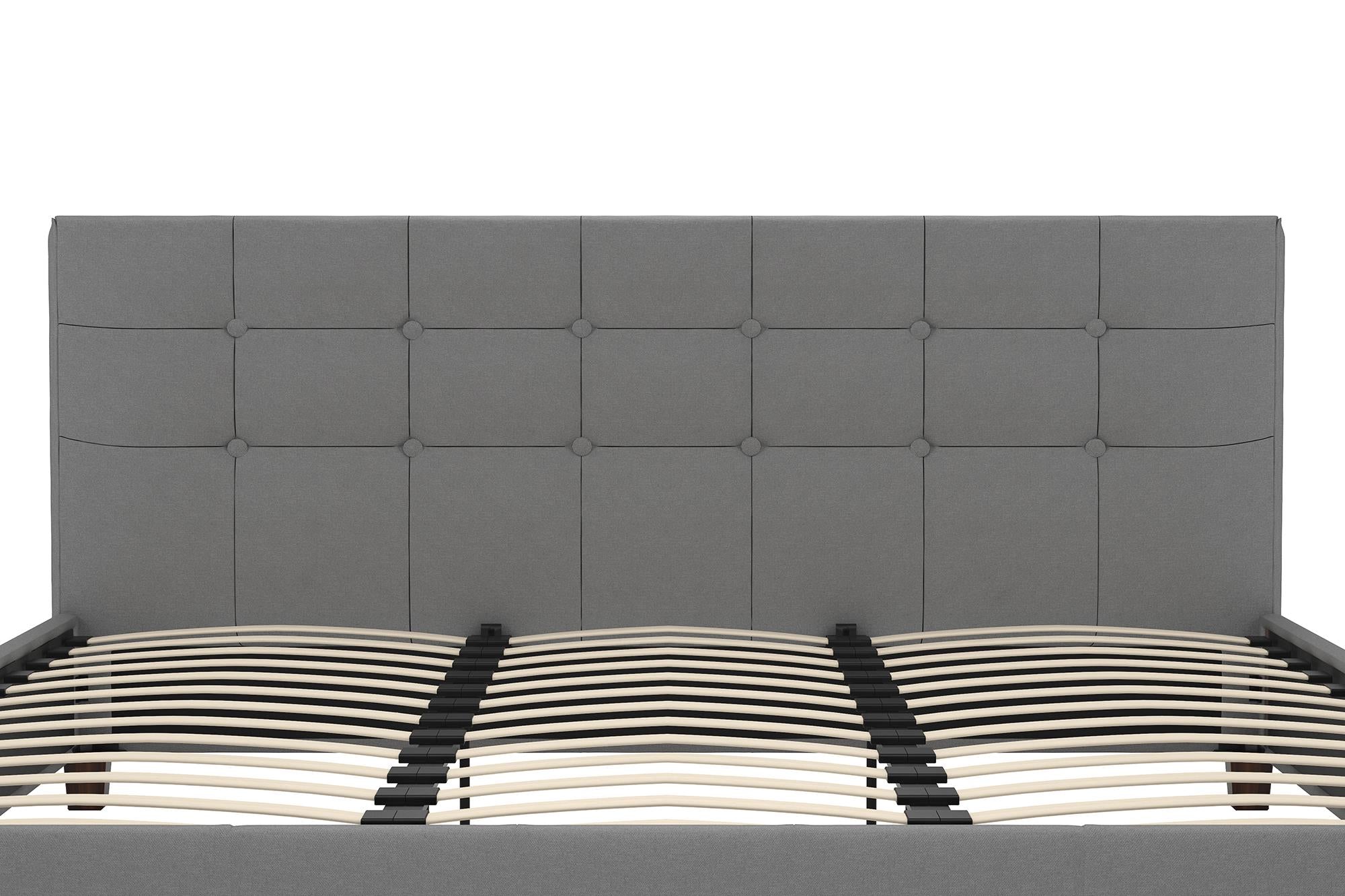 DHP Rose Upholstered Bed Frame - Gray - King