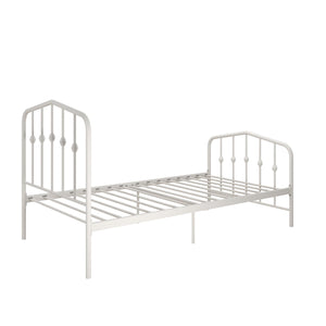 Novogratz Bushwick Metal Bed - Off White - Twin