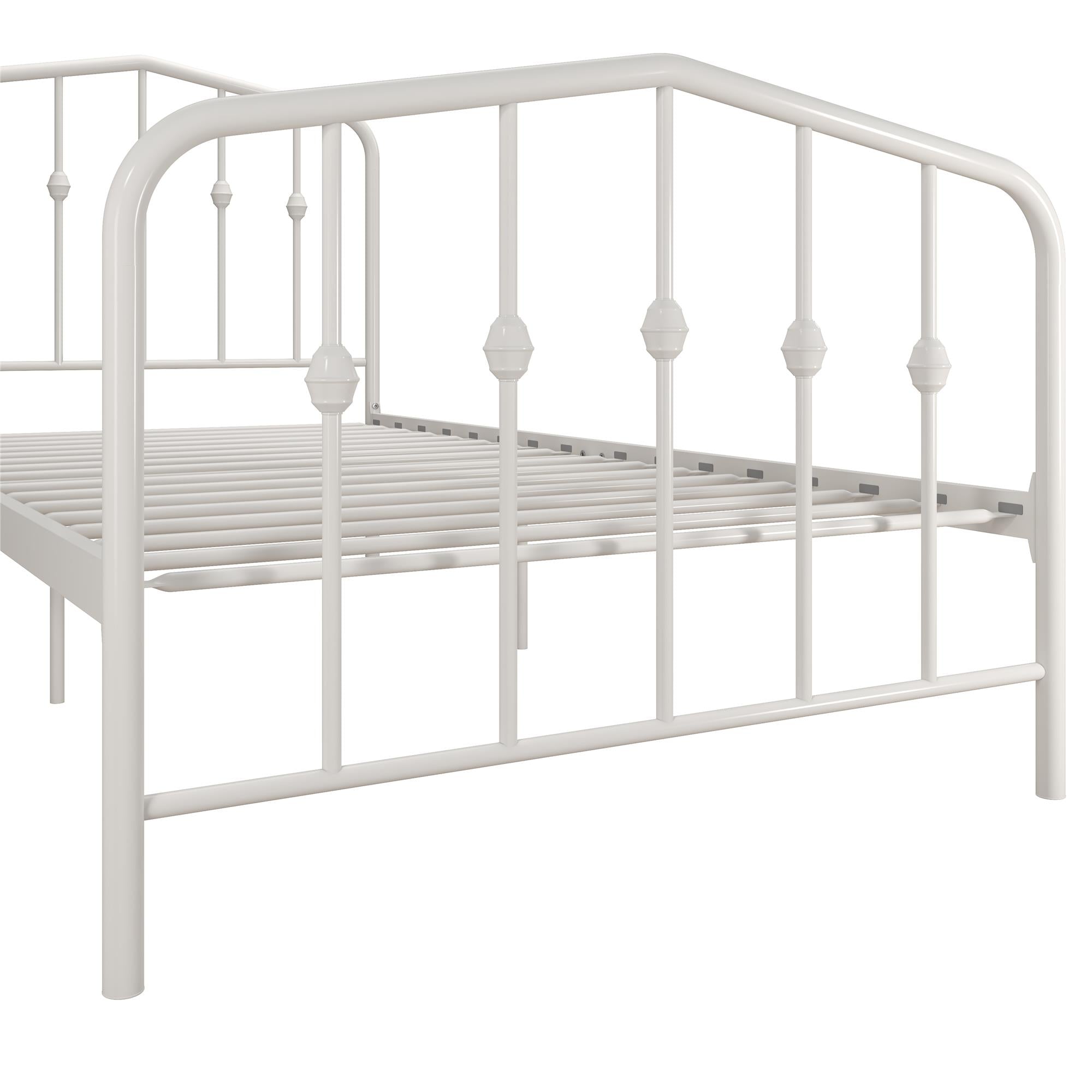 Novogratz Bushwick Metal Bed - Off White - Twin