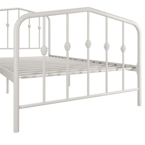 Novogratz Bushwick Metal Bed - Off White - Twin