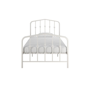 Novogratz Bushwick Metal Bed - Off White - Twin