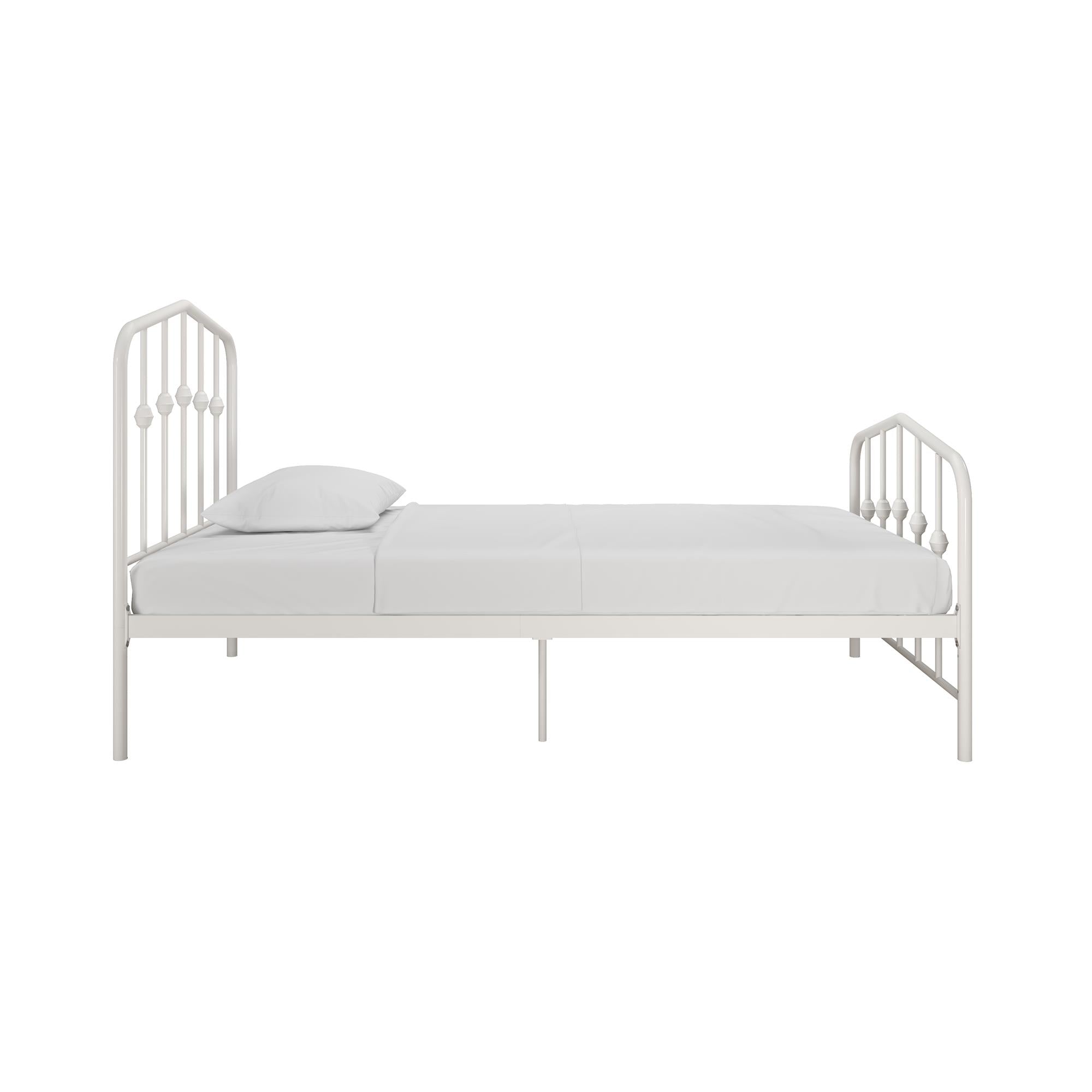 Novogratz Bushwick Metal Bed - Off White - Twin