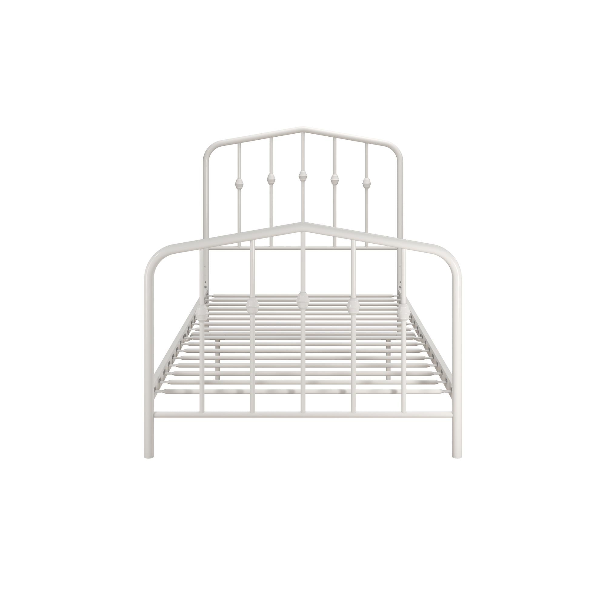 Novogratz Bushwick Metal Bed - Off White - Twin