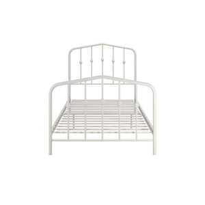 Novogratz Bushwick Metal Bed - Off White - Twin