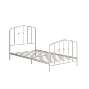 Novogratz Bushwick Metal Bed - Off White - Twin