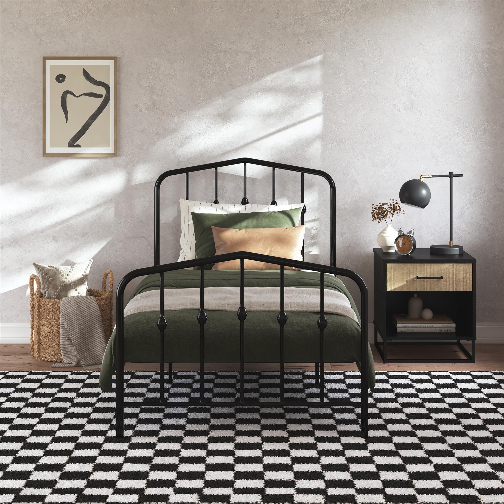 Novogratz Bushwick Metal Bed - Black - Twin