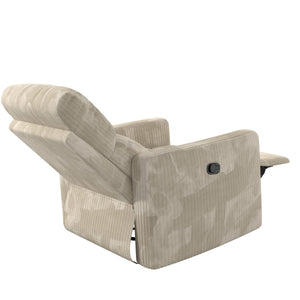 DHP Lukas Swivel Pushback Recliner - Cream - 1-Seater