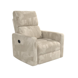 DHP Lukas Swivel Pushback Recliner - Cream - 1-Seater
