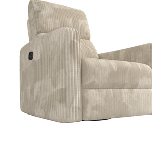 DHP Lukas Swivel Pushback Recliner - Cream - 1-Seater