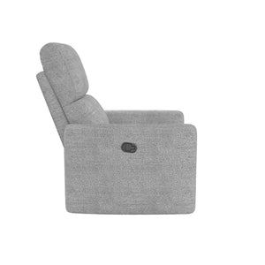 DHP Lukas Swivel Pushback Recliner - Light Gray - 1-Seater