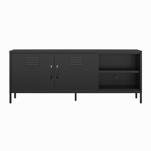 RealRooms Mission District Metal Locker-Style TV Stand for TVs up to 65" - Black