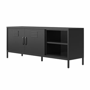 RealRooms Mission District Metal Locker-Style TV Stand for TVs up to 65" - Black
