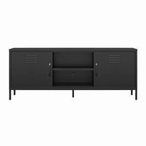 RealRooms Mission District Metal Locker-Style TV Stand for TVs up to 65" - Black