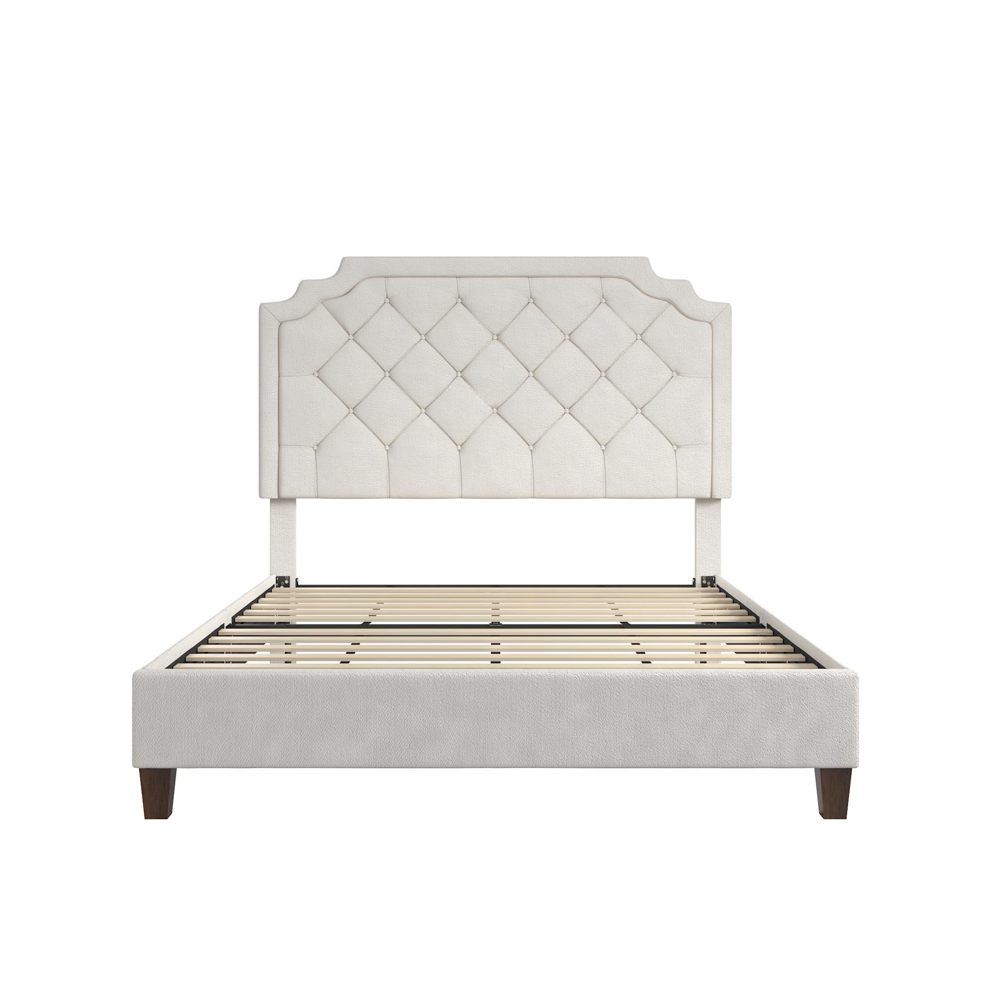Novogratz Eloise Upholstered  Bed - Ivory - Queen