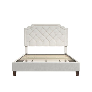 Novogratz Eloise Upholstered  Bed - Ivory - Queen