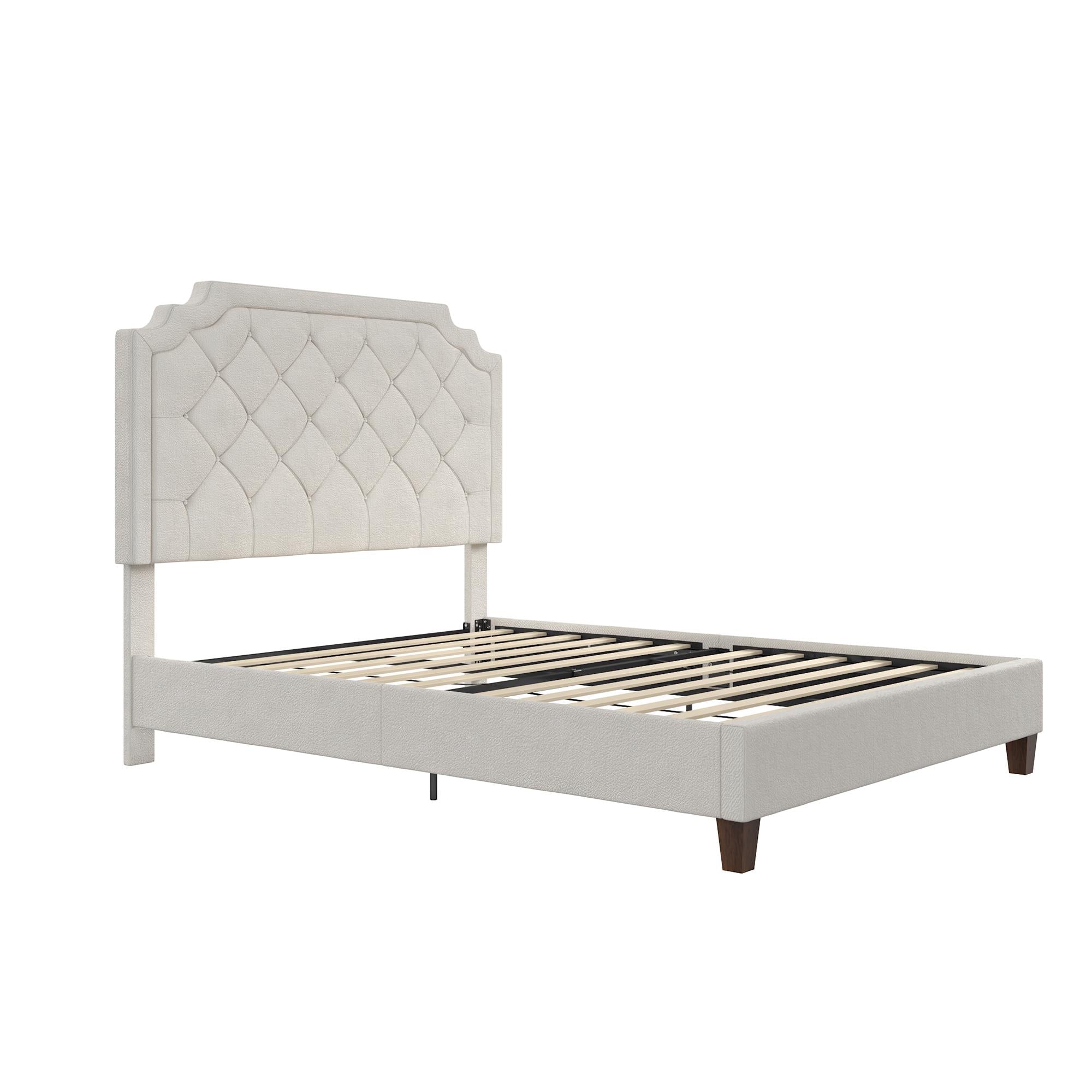 Novogratz Eloise Upholstered  Bed - Ivory - Queen