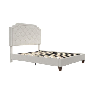 Novogratz Eloise Upholstered  Bed - Ivory - Queen