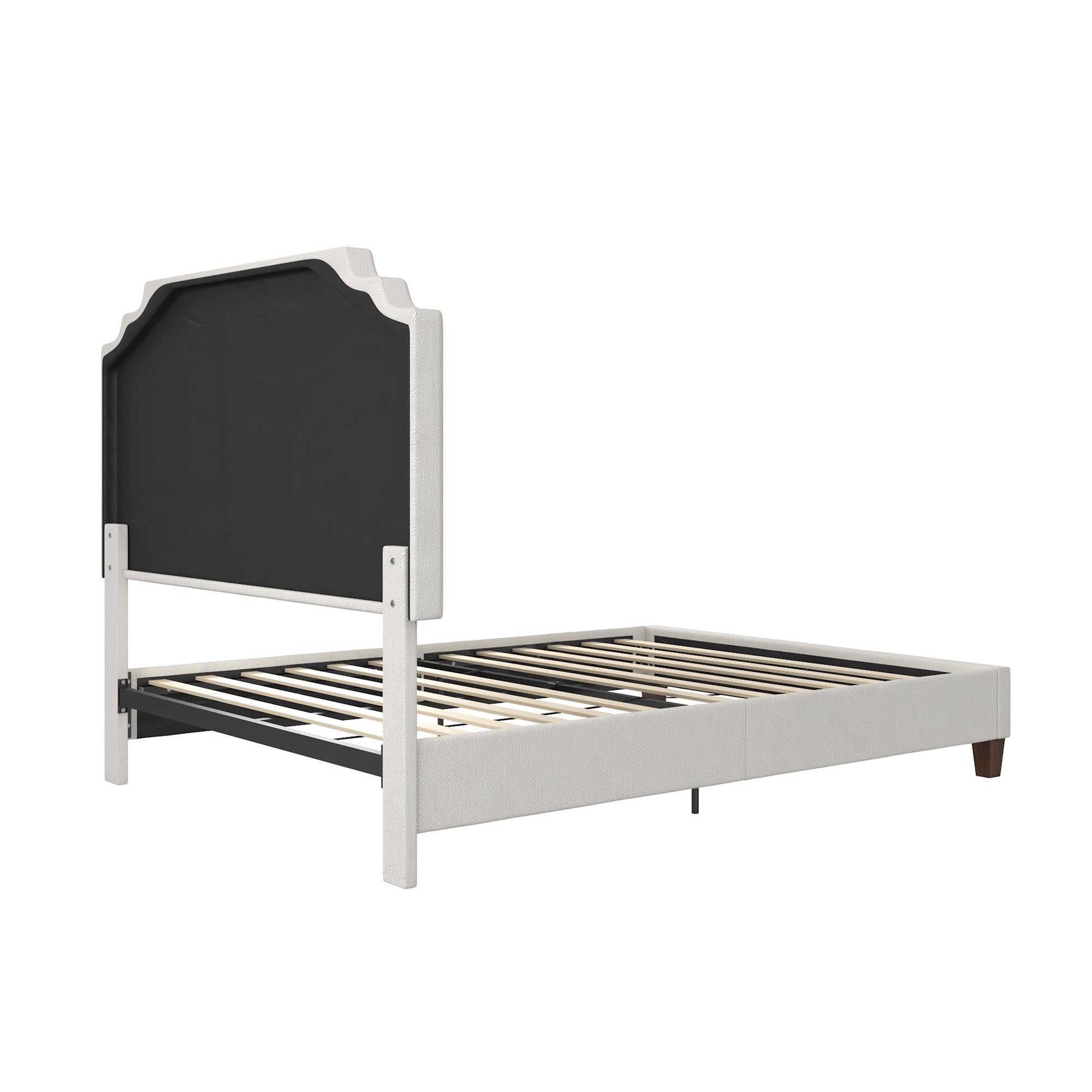 Novogratz Eloise Upholstered  Bed - Ivory - Queen