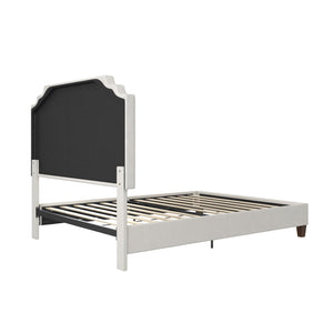 Novogratz Eloise Upholstered  Bed - Ivory - Queen