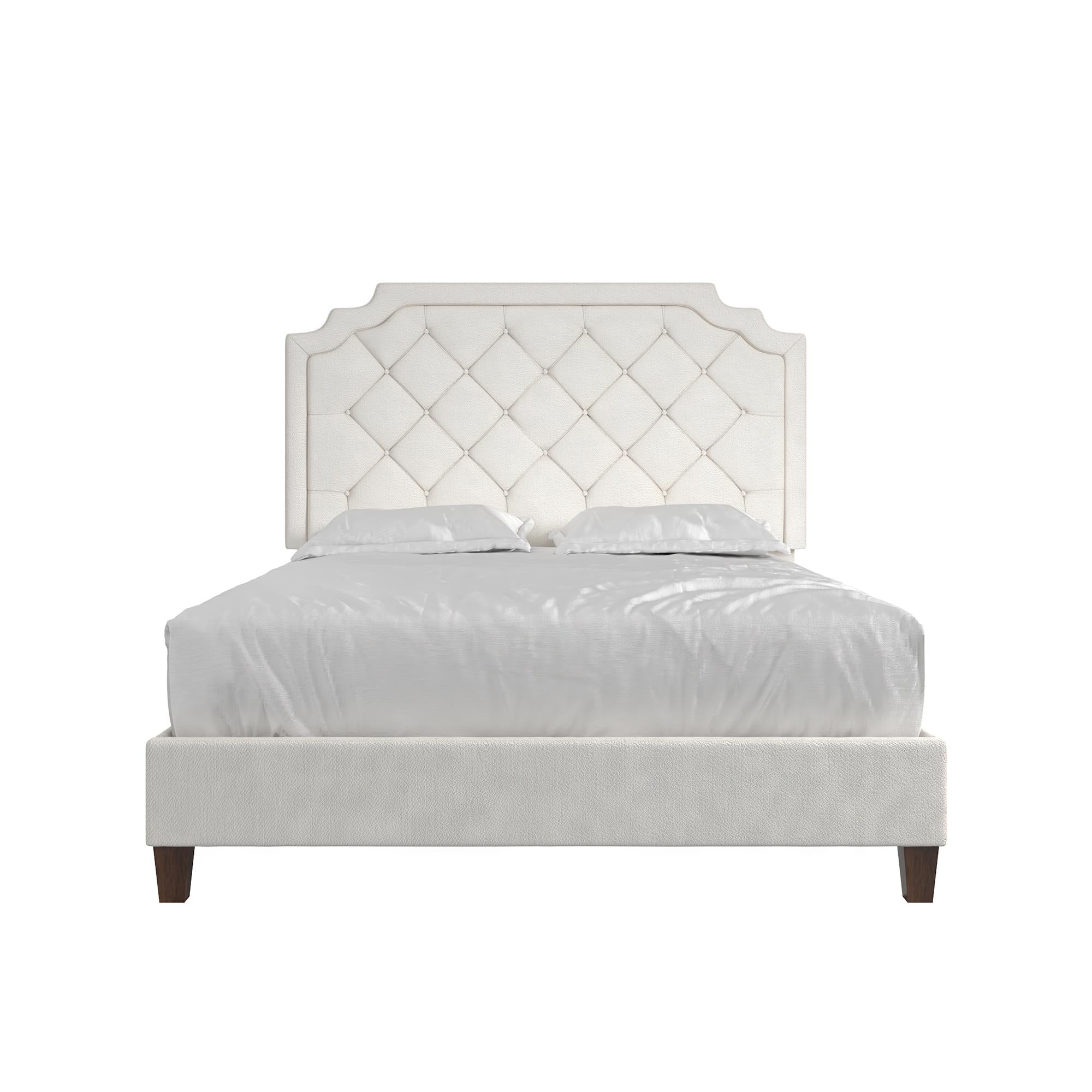 Novogratz Eloise Upholstered  Bed - Ivory - Queen