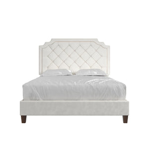 Novogratz Eloise Upholstered  Bed - Ivory - Queen