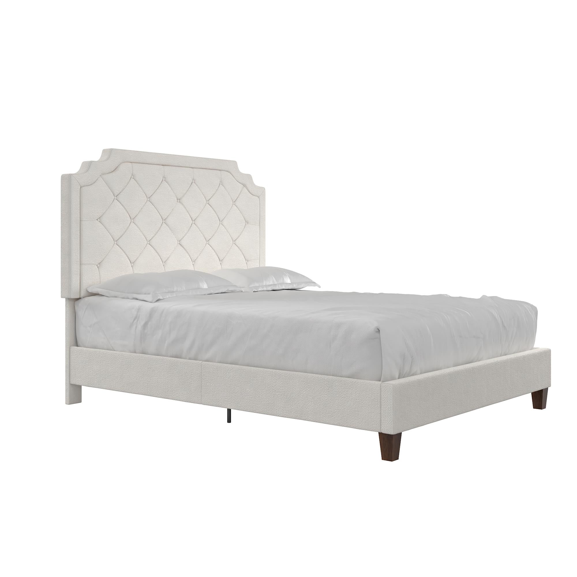 Novogratz Eloise Upholstered  Bed - Ivory - Queen