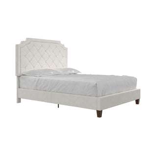 Novogratz Eloise Upholstered  Bed - Ivory - Queen