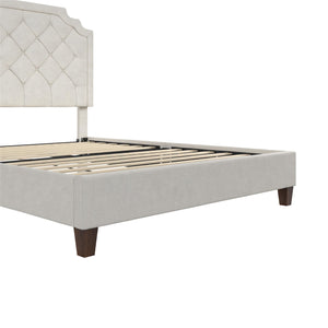 Novogratz Eloise Upholstered  Bed - Ivory - Queen