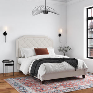 Novogratz Eloise Upholstered  Bed - Ivory - Queen