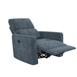DHP Lukas Swivel Pushback Recliner - Blue - 1-Seater
