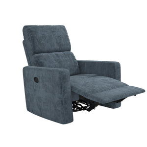 DHP Lukas Swivel Pushback Recliner - Blue - 1-Seater
