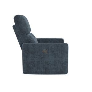 DHP Lukas Swivel Pushback Recliner - Blue - 1-Seater