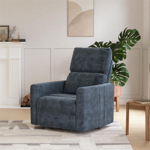 DHP Lukas Swivel Pushback Recliner - Blue - 1-Seater