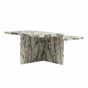 CosmoLiving Brielle Two-Tiered Coffee Table, Faux Onyx Marble - Onyx Marble
