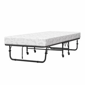 DHP Folding Cot Guest Bed with 5" Mattress - Black - Twin