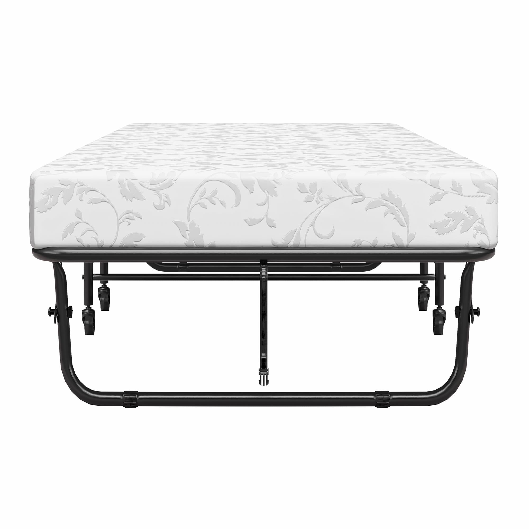 DHP Folding Cot Guest Bed with 5" Mattress - Black - Twin