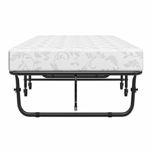DHP Folding Cot Guest Bed with 5" Mattress - Black - Twin