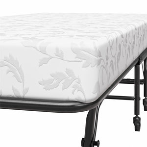DHP Folding Cot Guest Bed with 5" Mattress - Black - Twin