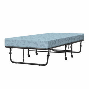 DHP Folding Cot Guest Bed with 4" Mattress - Black - Twin