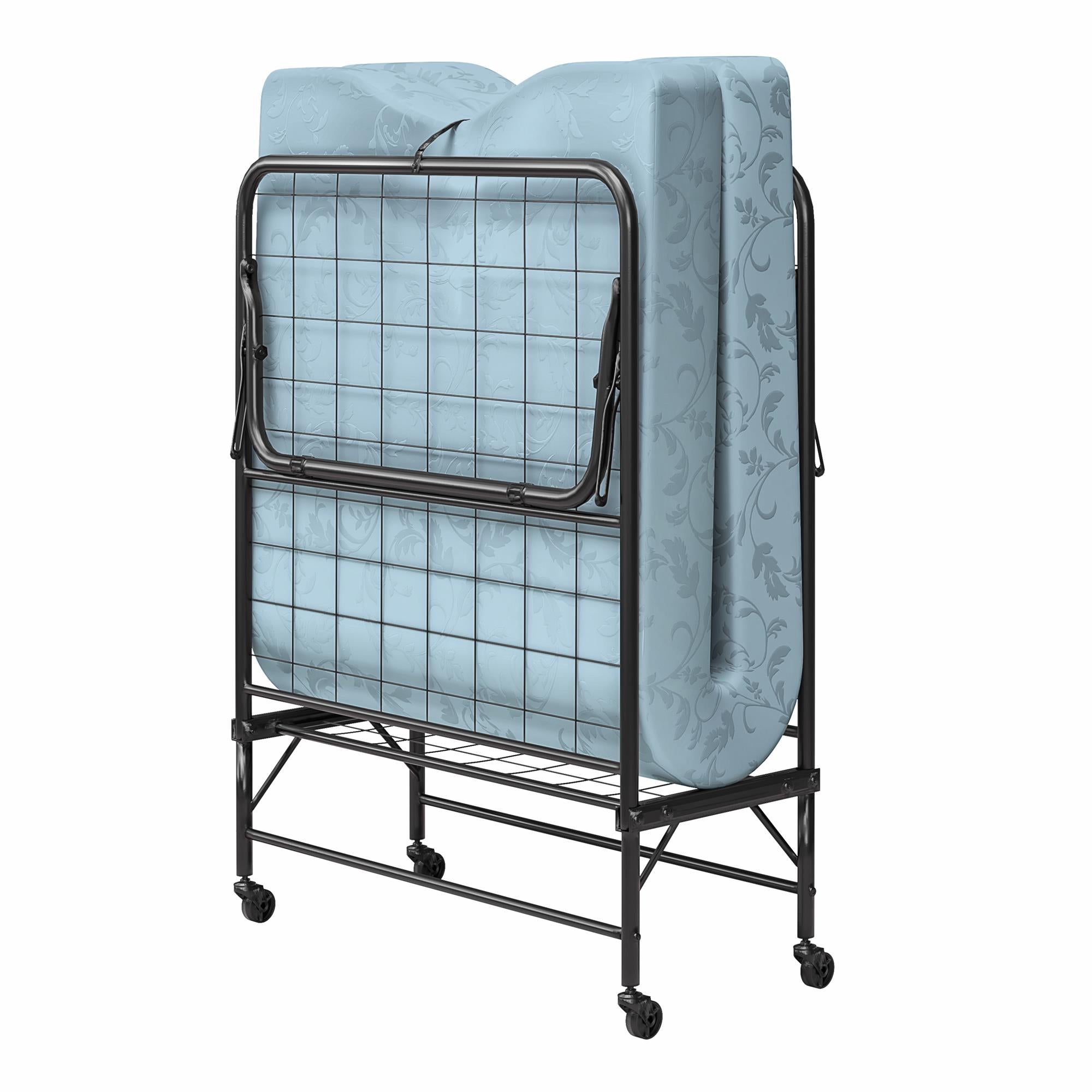 DHP Folding Cot Guest Bed with 4" Mattress - Black - Twin
