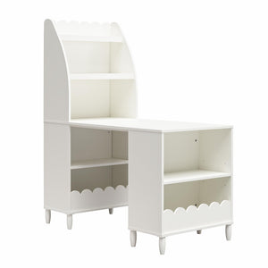 Max & Finn Cloud Kids' Desk with Shelves - White