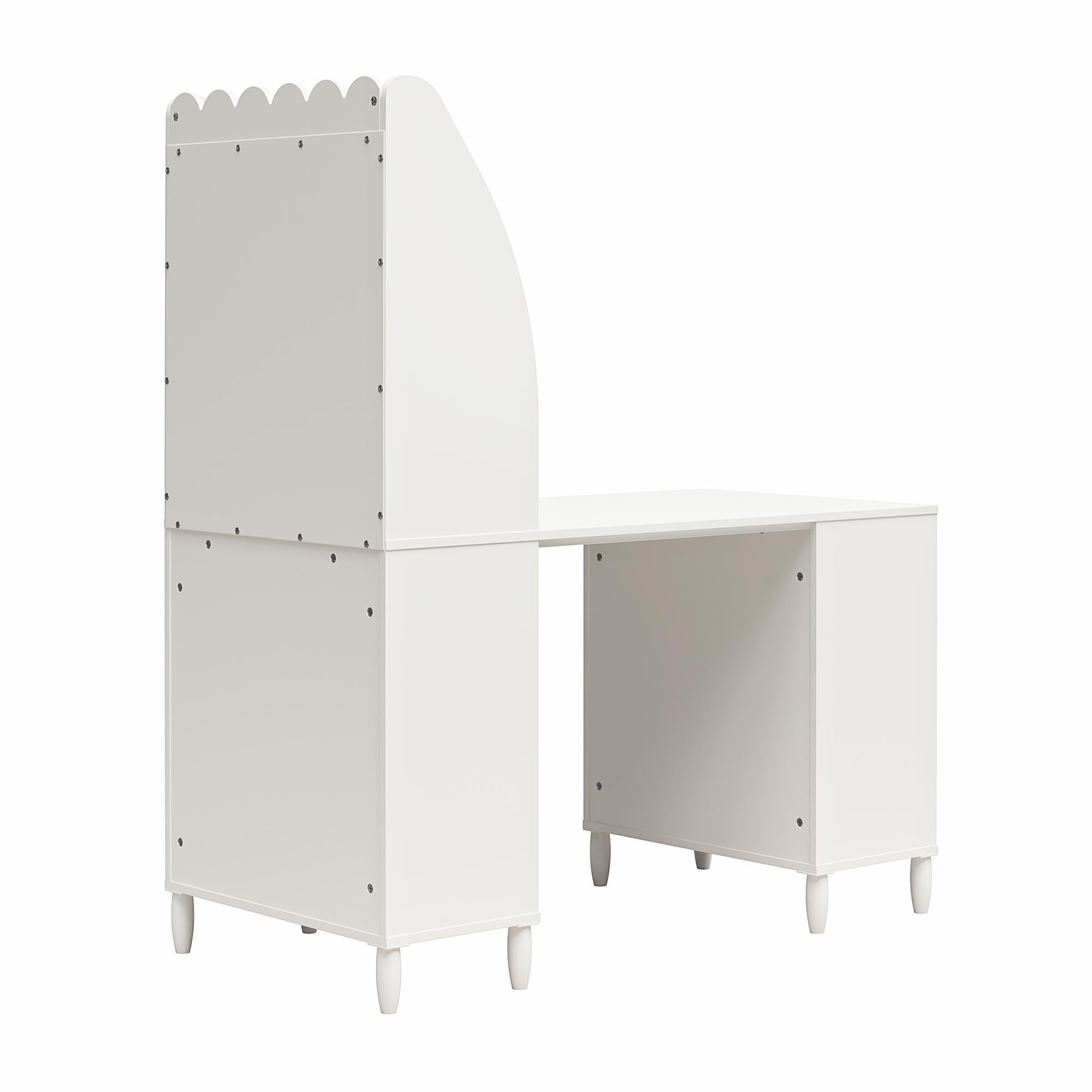 Max & Finn Cloud Kids' Desk with Shelves - White