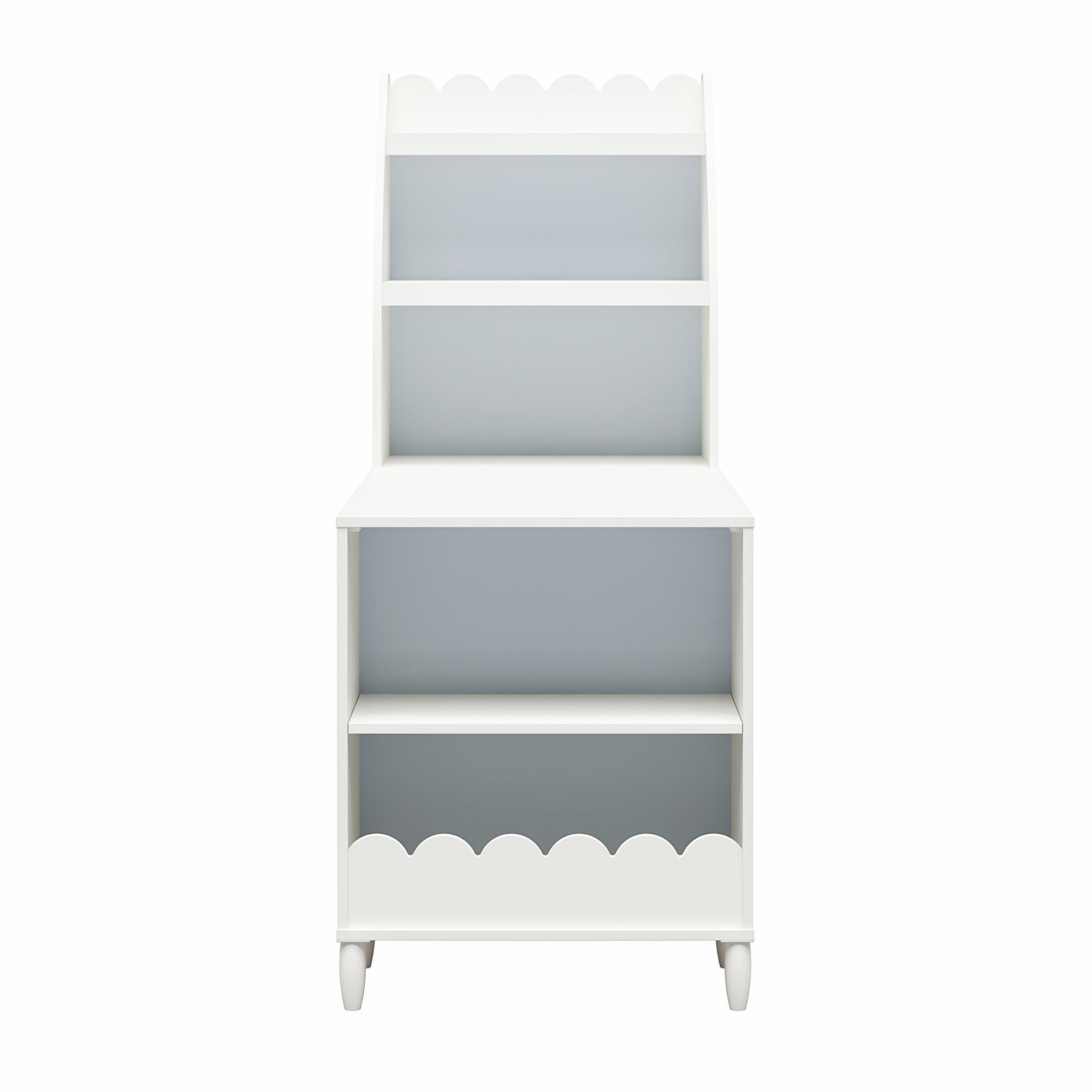 Max & Finn Cloud Kids' Desk with Shelves - White