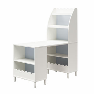 Max & Finn Cloud Kids' Desk with Shelves - White