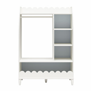 Max & Finn Cloud Kids Dress Up Storage Rack with Toy Organizer - White