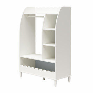 Max & Finn Cloud Kids Dress Up Storage Rack with Toy Organizer - White