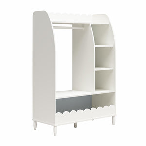 Max & Finn Cloud Kids Dress Up Storage Rack with Toy Organizer - White
