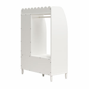 Max & Finn Cloud Kids Dress Up Storage Rack with Toy Organizer - White