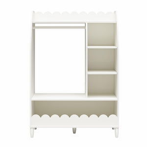 Max & Finn Cloud Kids Dress Up Storage Rack with Toy Organizer - White