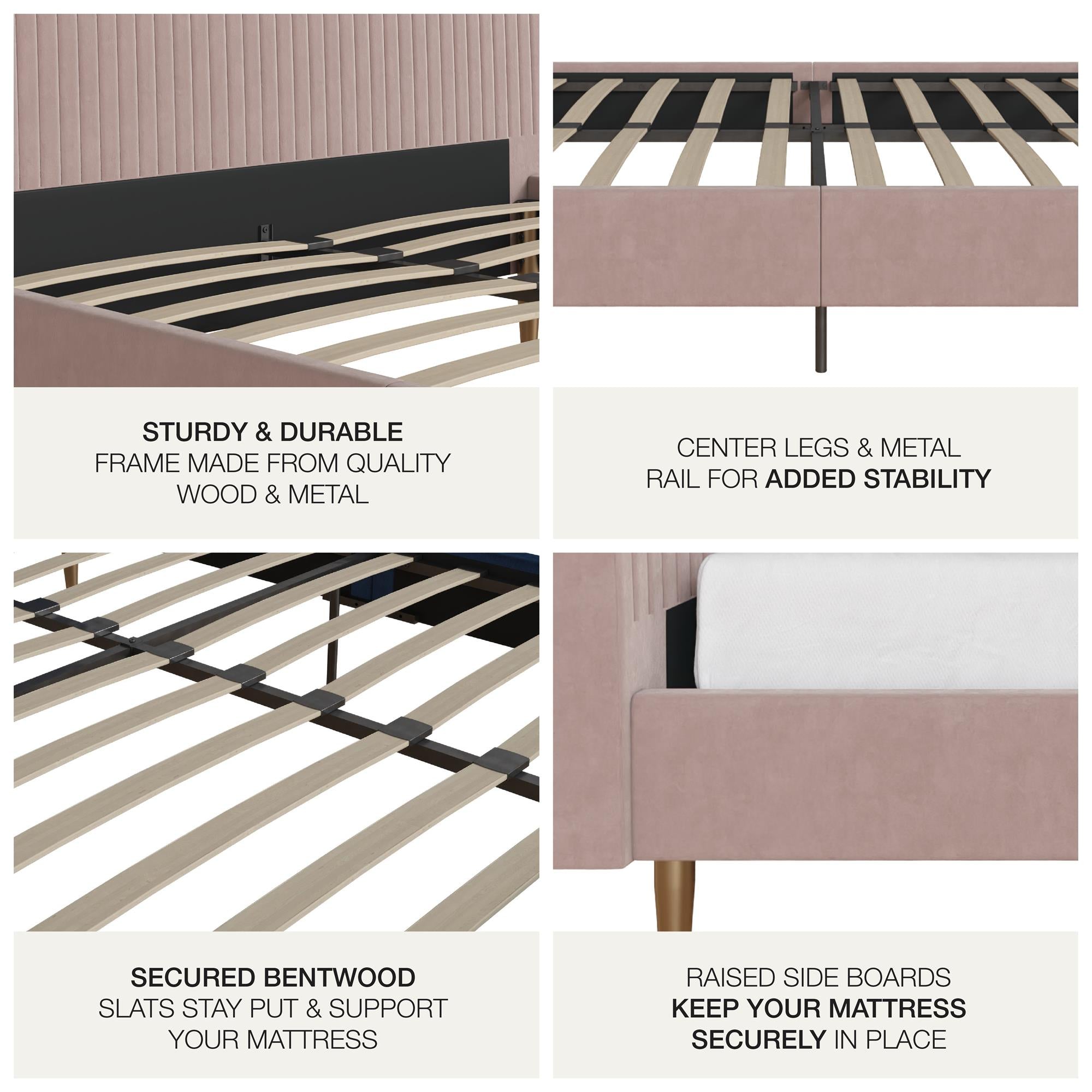 Mr. Kate Daphne Upholstered Bed - Blush - Queen